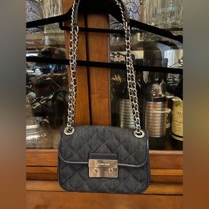 Michael Kors denim and chains handbag